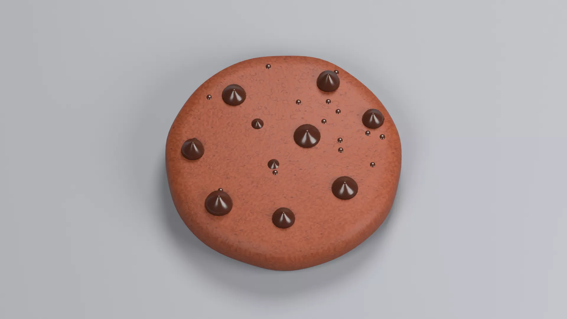 Chocolate Chip Breakfast Griddle Cake Low-poly 3D model