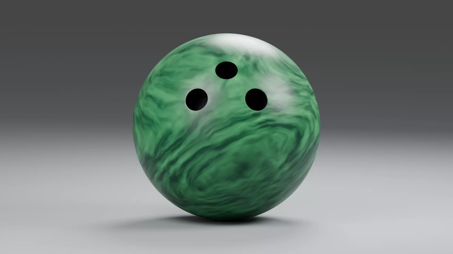 Green Marble Pattern Tenpin Ball Low-poly 3D model