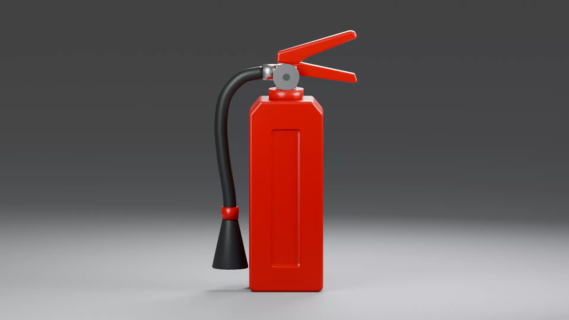 Rectangular Emergency Extinguisher Canister Low-poly 3D model