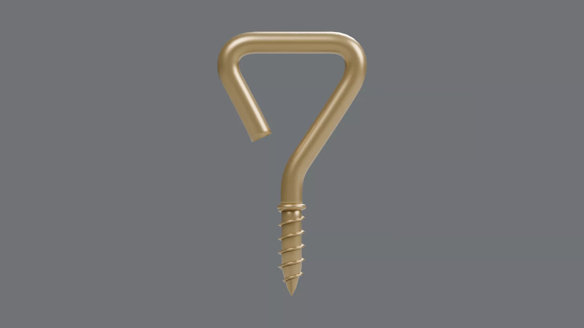 Triangular Golden Cup Hook Low-poly 3D model