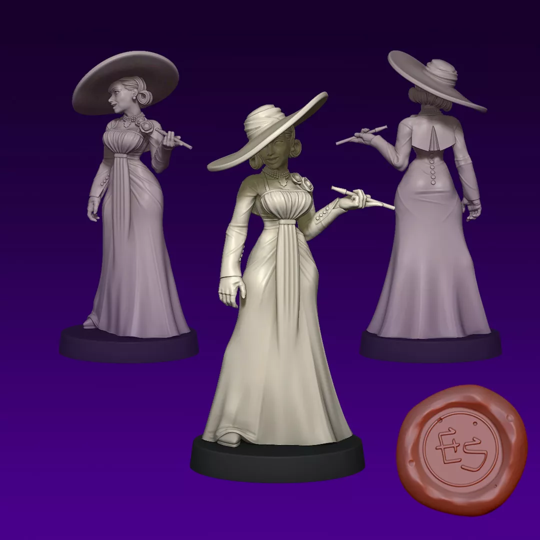 Alcina Dimitrescu - Resident Evil Village - 32mm Miniature 3D print model
