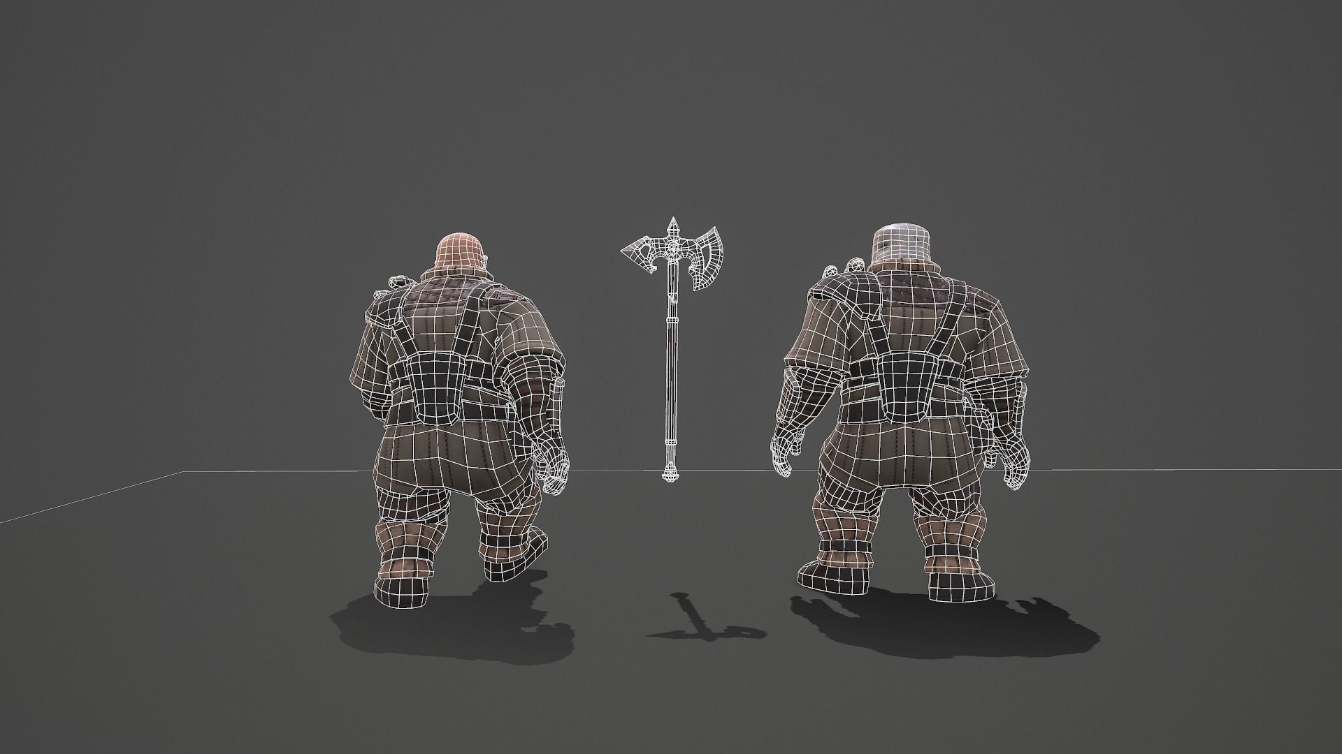 Dwarf game ready 3d model Low-poly 3D model_6