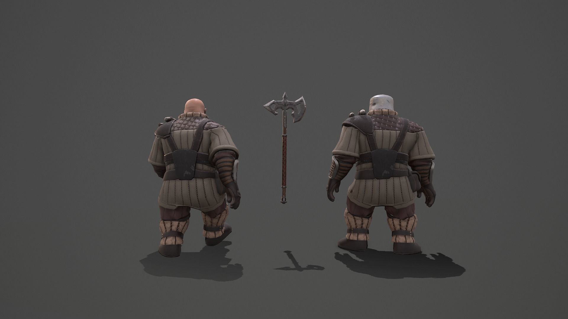 Dwarf game ready 3d model Low-poly 3D model_5