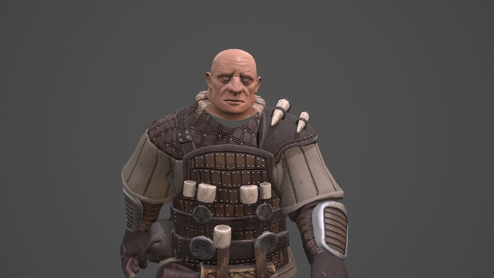 Dwarf game ready 3d model Low-poly 3D model_2