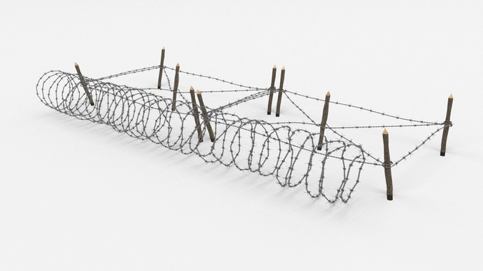 Barb Wire Obstacle 3D model