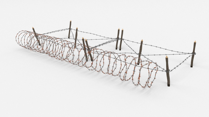 Barb Wire Obstacle 3D model