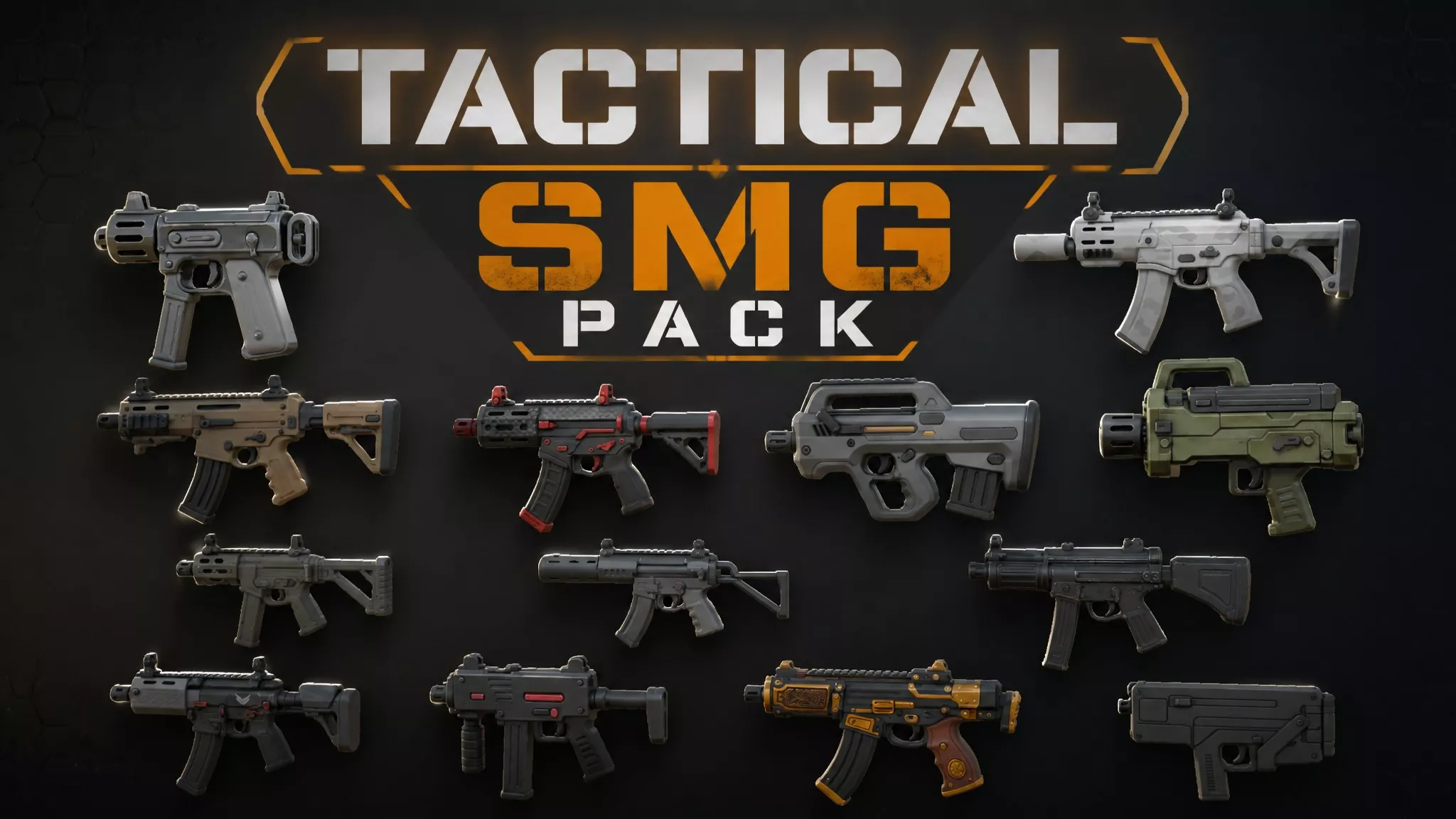 3D model Tactical SMG Pack VR / AR / low-poly | CGTrader