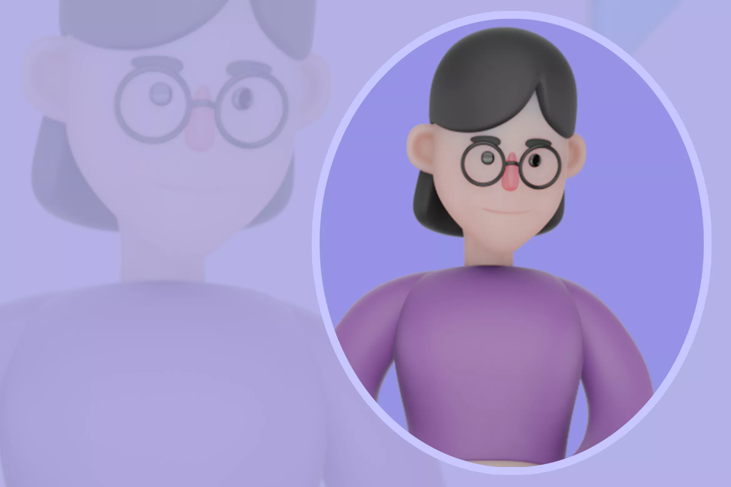 3D Cartoon Female Dancer Feeling Tired - Woman Sitting on Chair 3D model
