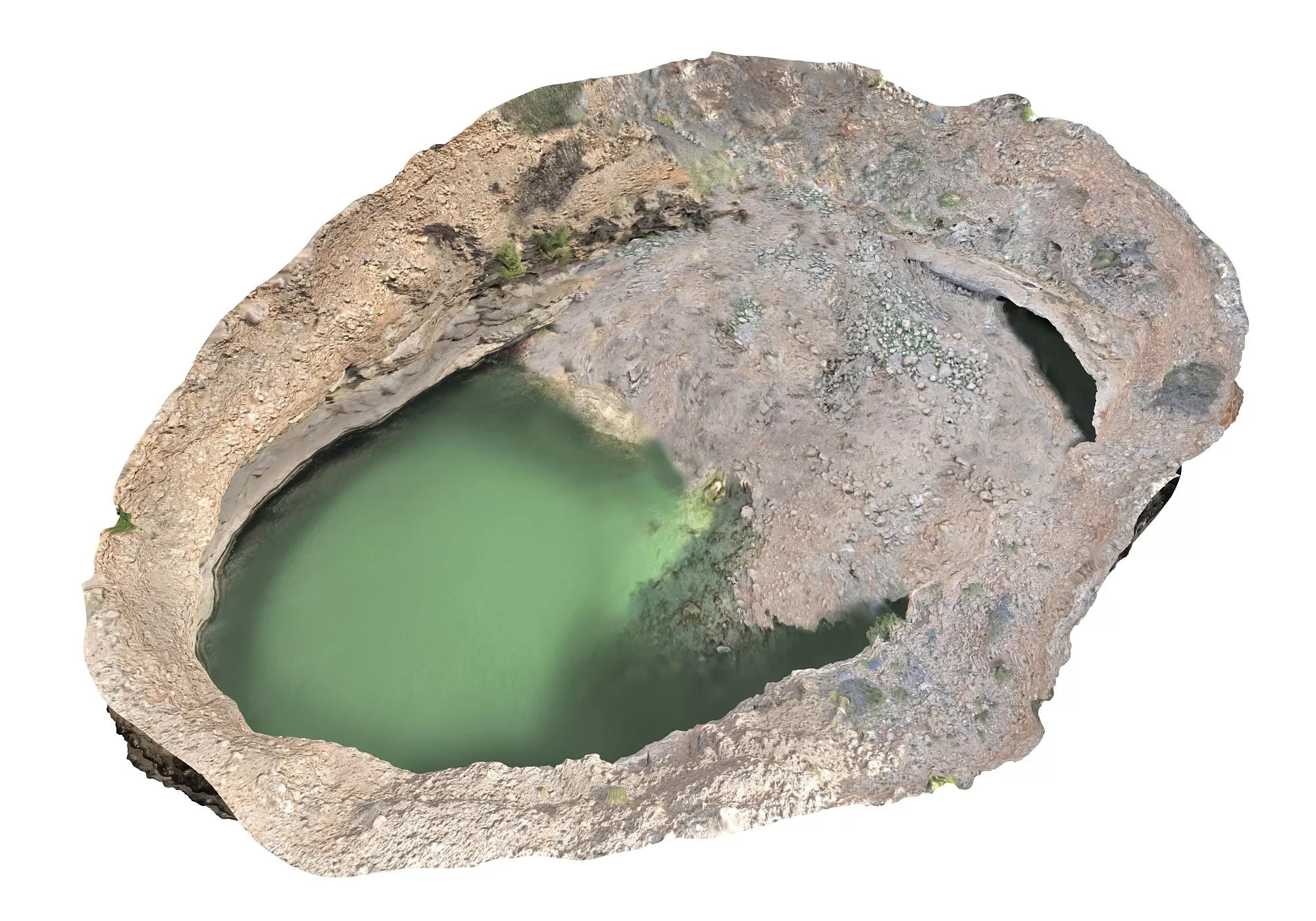 Ground Hole Cave Low-poly 3D model
