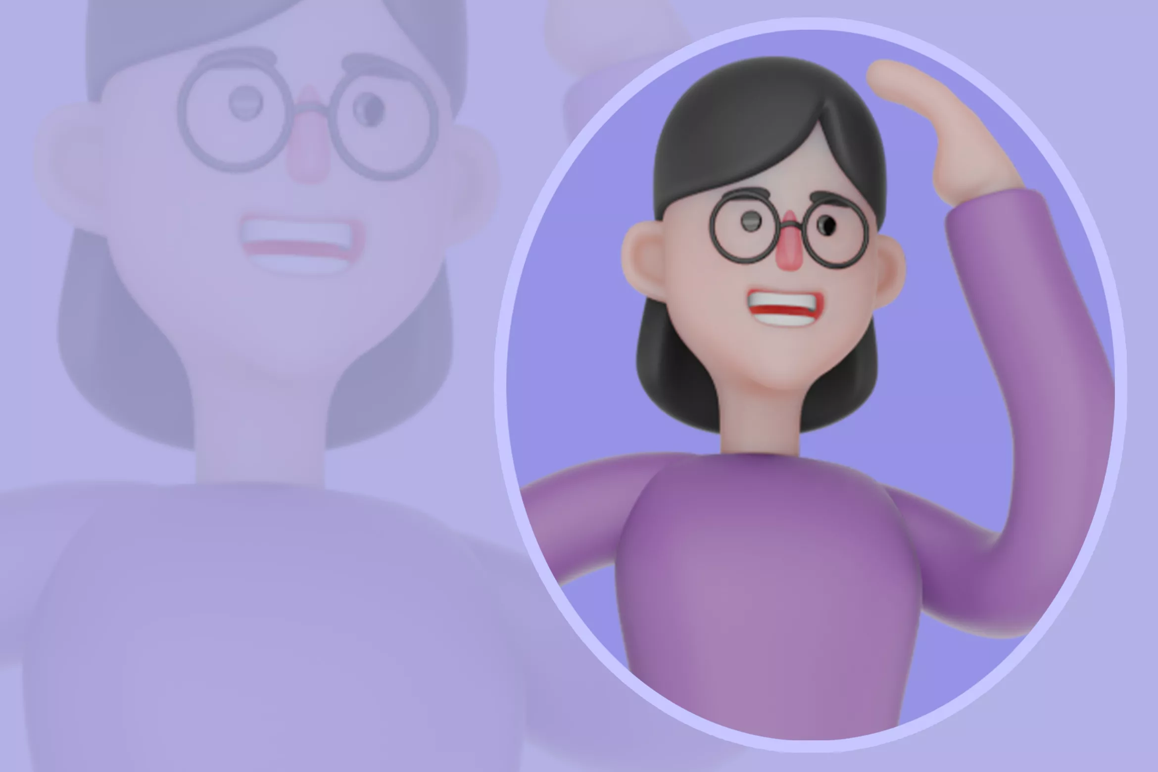 3D Cartoon Female Dancer Saluting - Stylized Woman Character 3D model