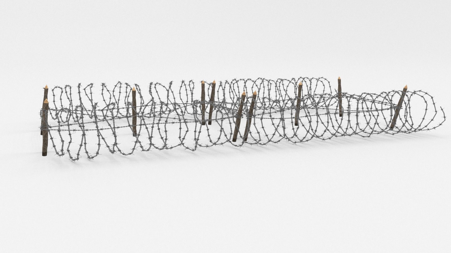 Barb Wire Obstacle 3D model_5