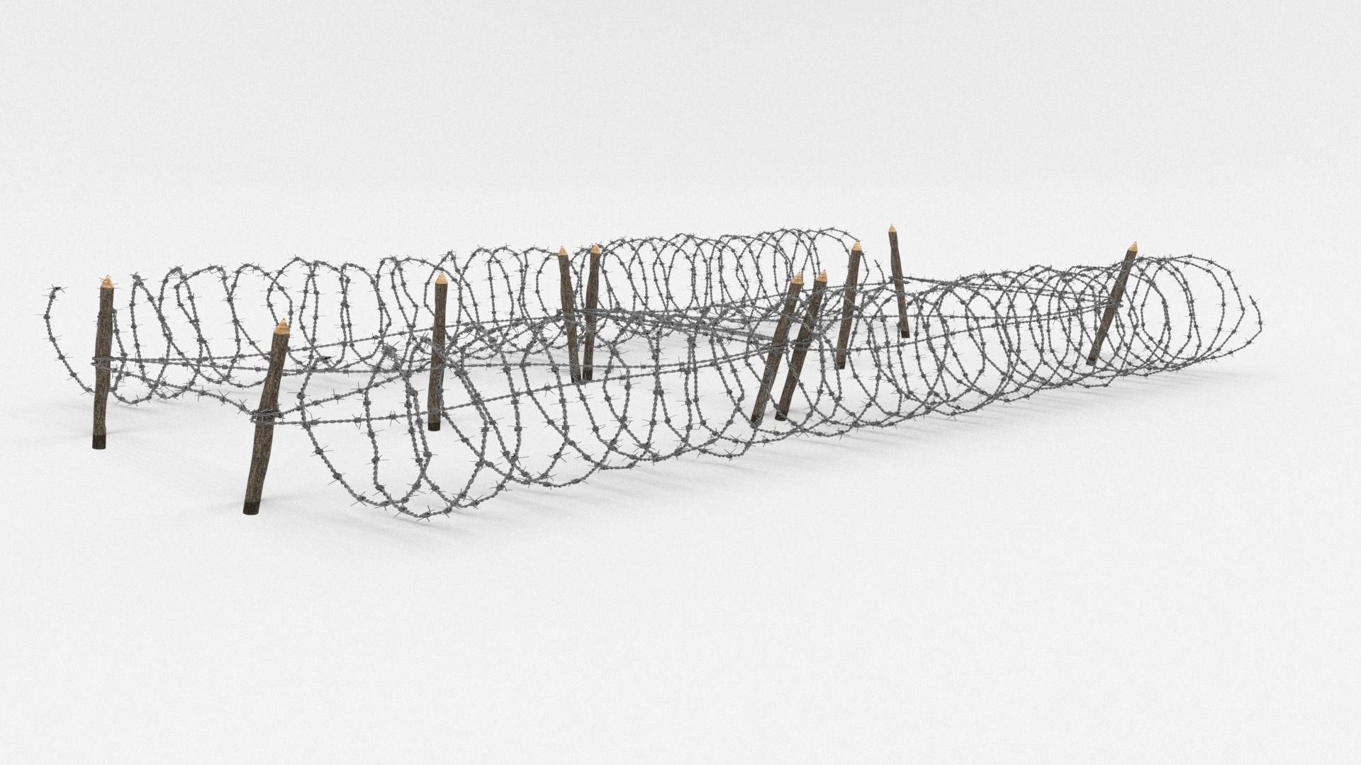 Barb Wire Obstacle 3D model_1