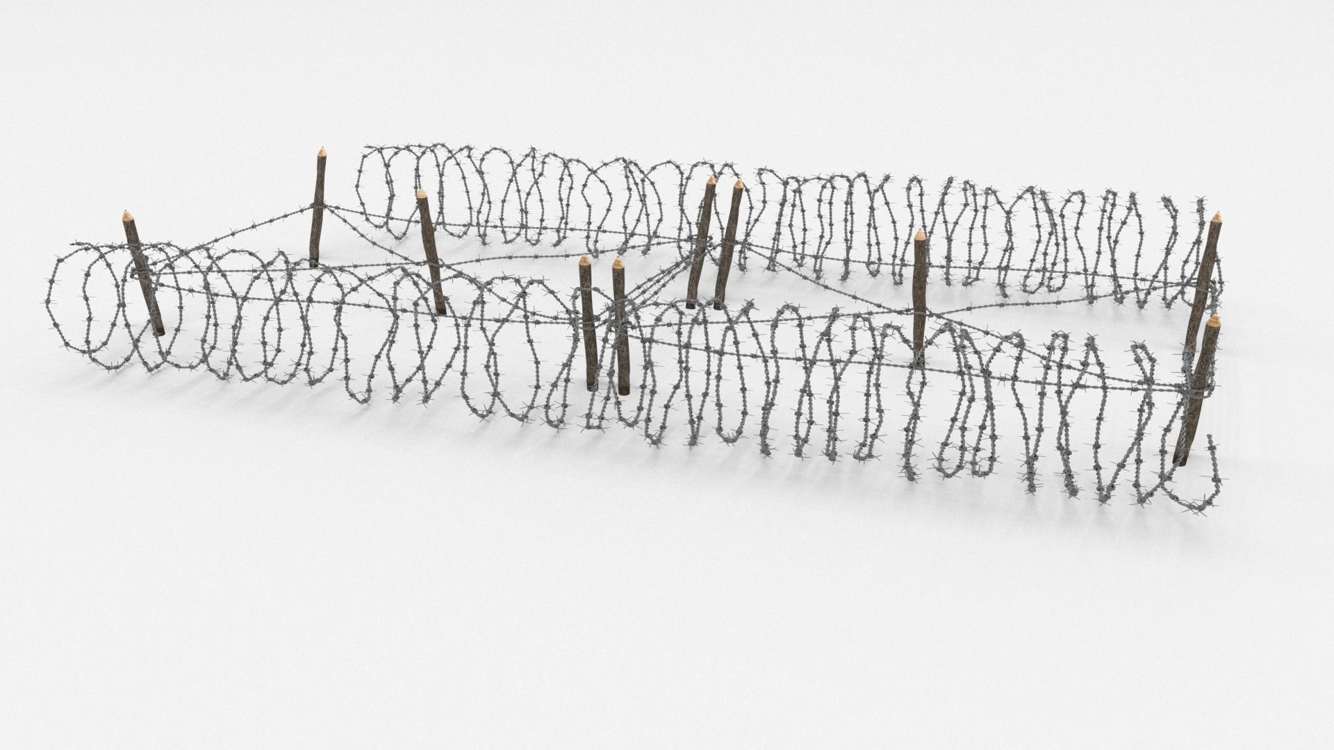 Barb Wire Obstacle 3D model_14