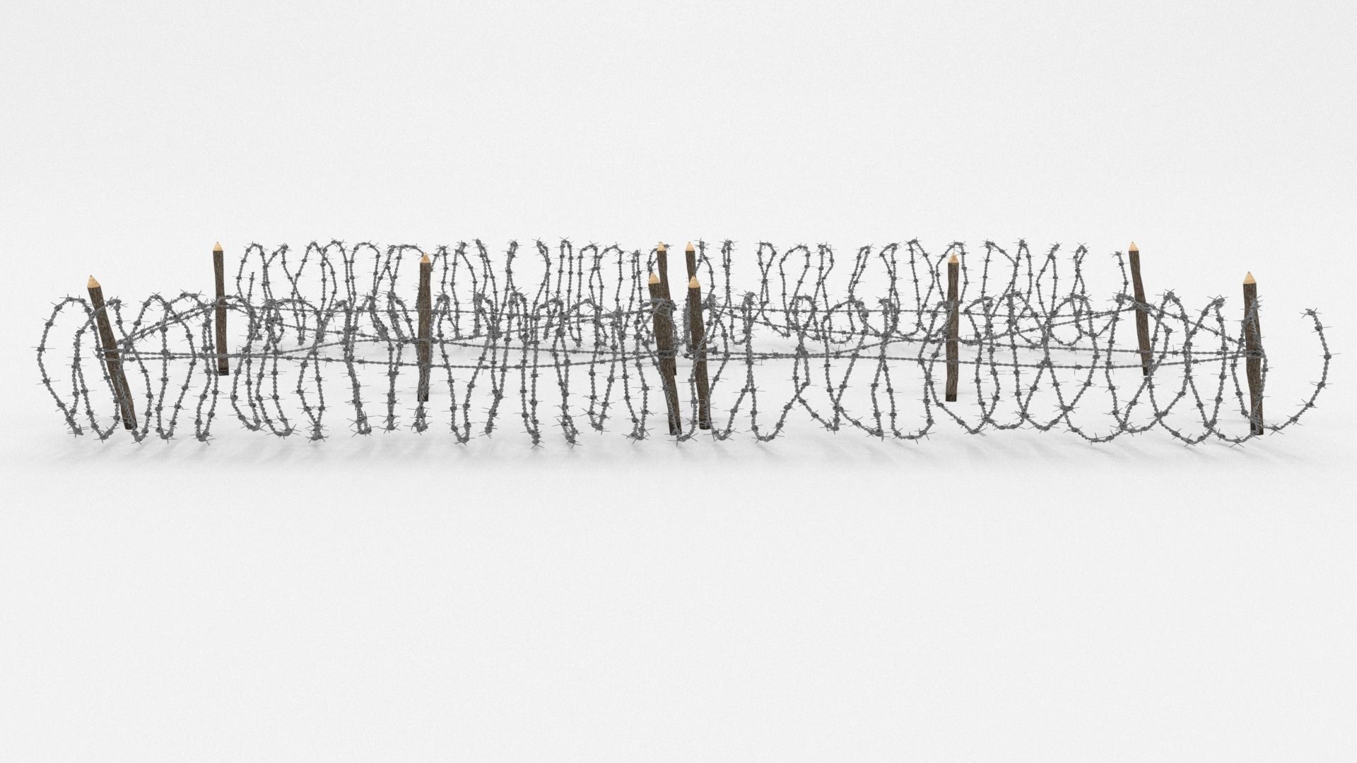 Barb Wire Obstacle 3D model_11