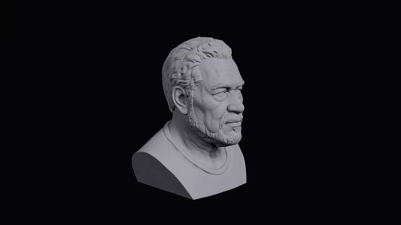 Old Batak Man With Heavy Jaw Bust 3D print model