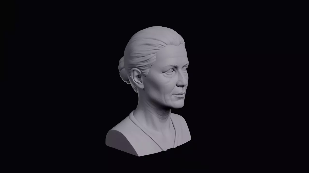 Nurse With Square Jaw Bust 3D print model