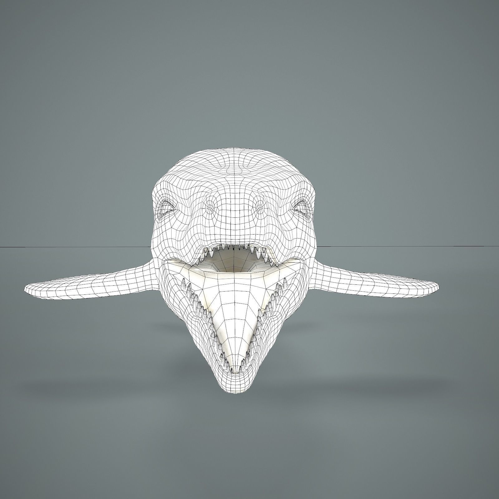 Mosasaurus Low-poly 3D model_23