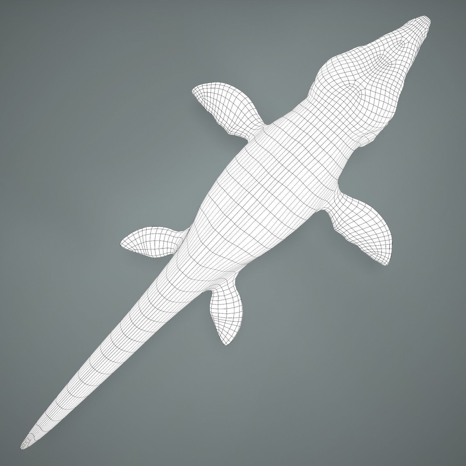 Mosasaurus Low-poly 3D model_24
