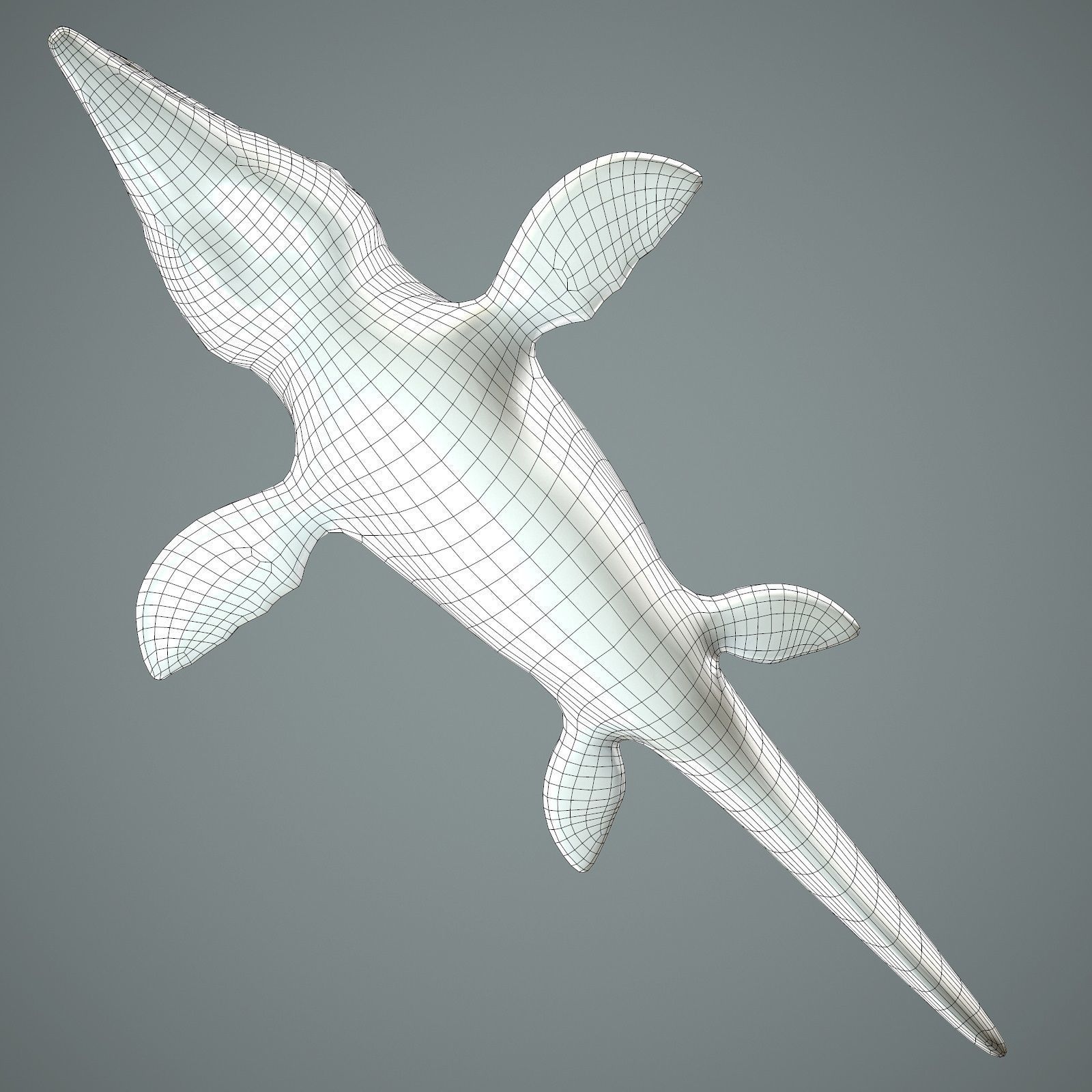 Mosasaurus Low-poly 3D model_25
