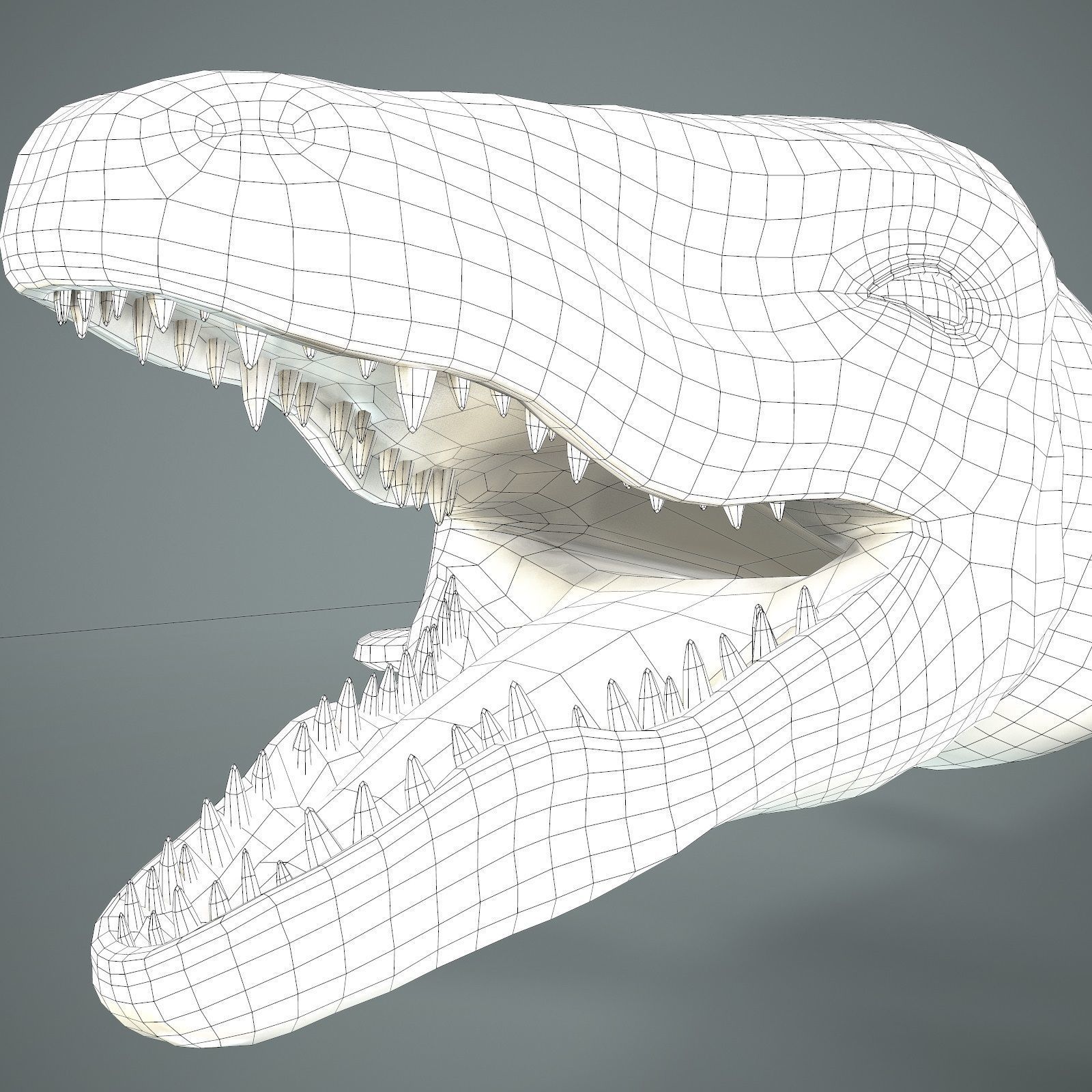 Mosasaurus Low-poly 3D model_26