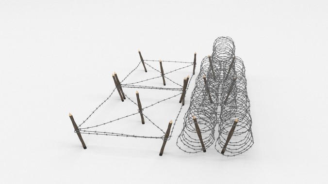 Barb Wire Obstacle 3D model