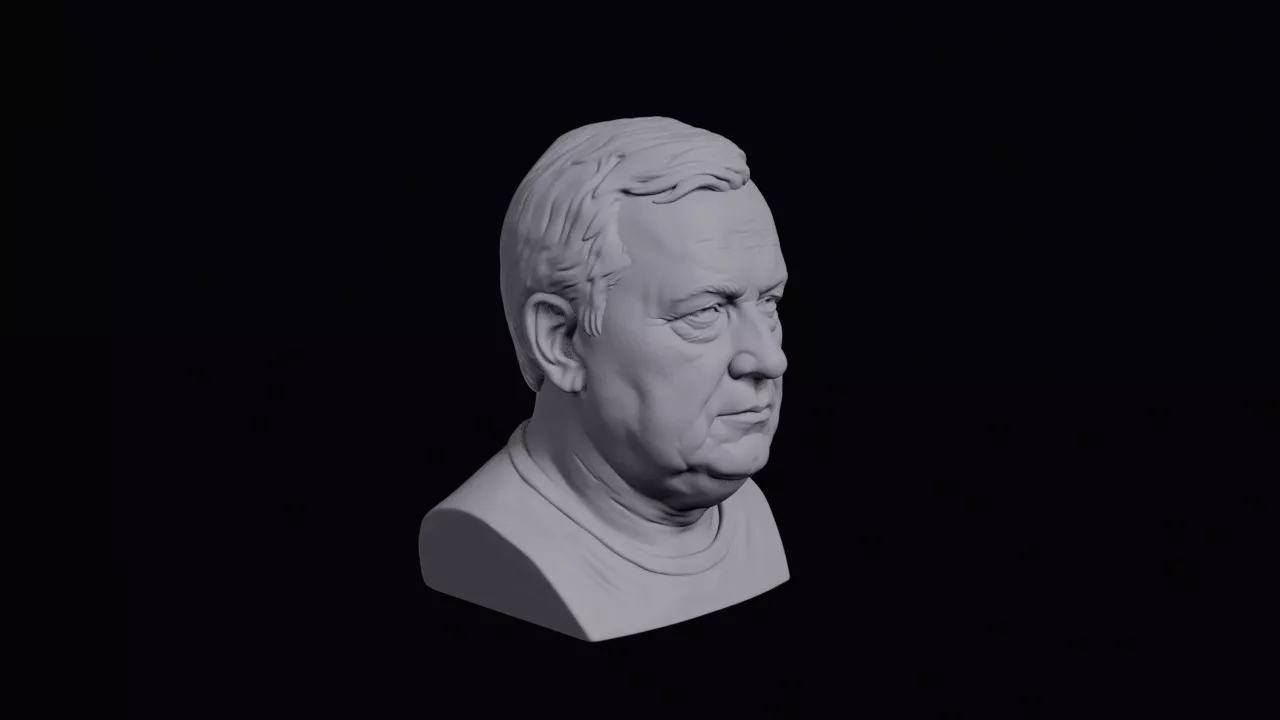 Lithuanian Man With Heavy Jowls Bust 3D print model