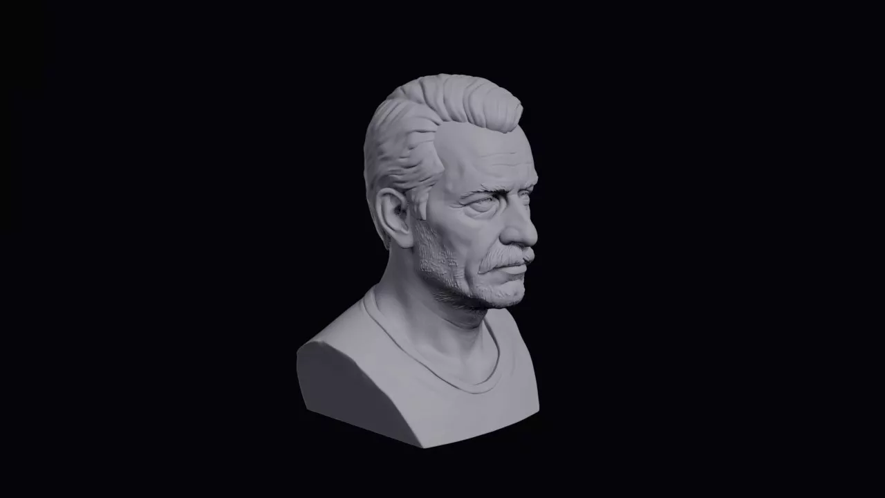 Kurdish Man With Thick Moustache Bust 3D print model