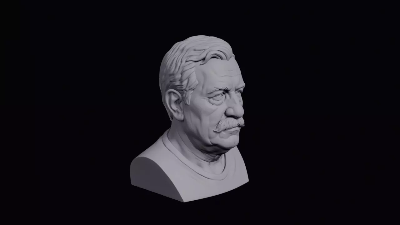 Innkeeper Bushy Moustache Bust 3D print model