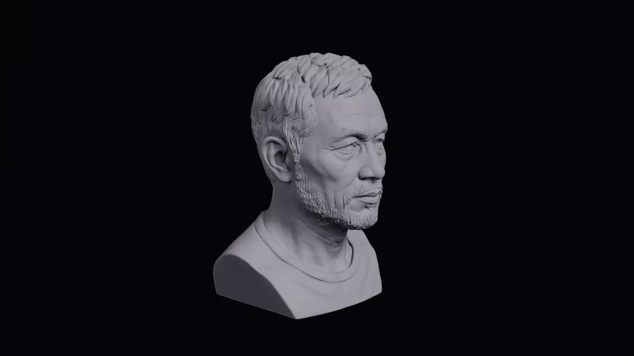 Hmong Man With Narrow Face Bust 3D print model
