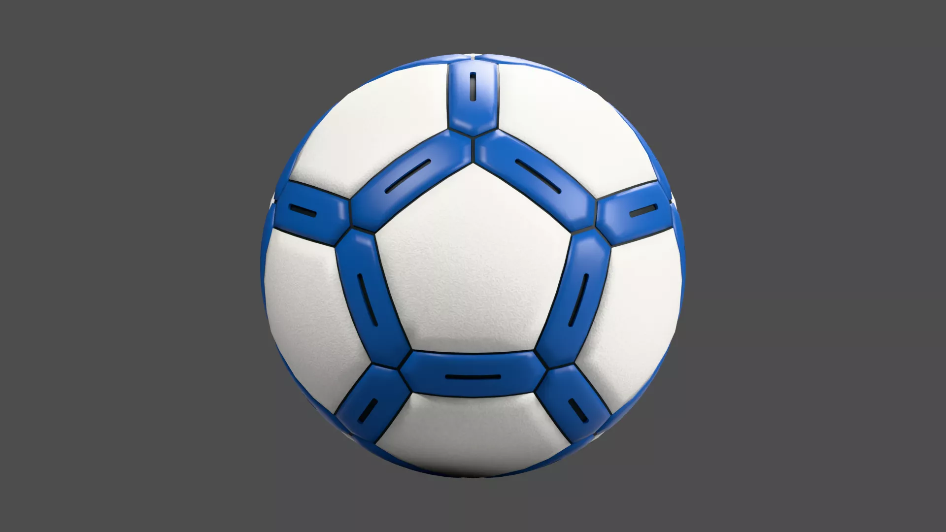Blue Banded White Match Ball Low-poly 3D model