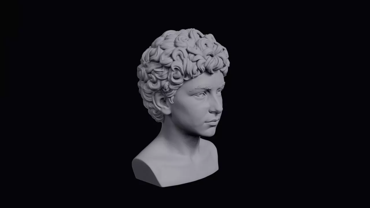 Greek Boy With Curls Bust 3D print model