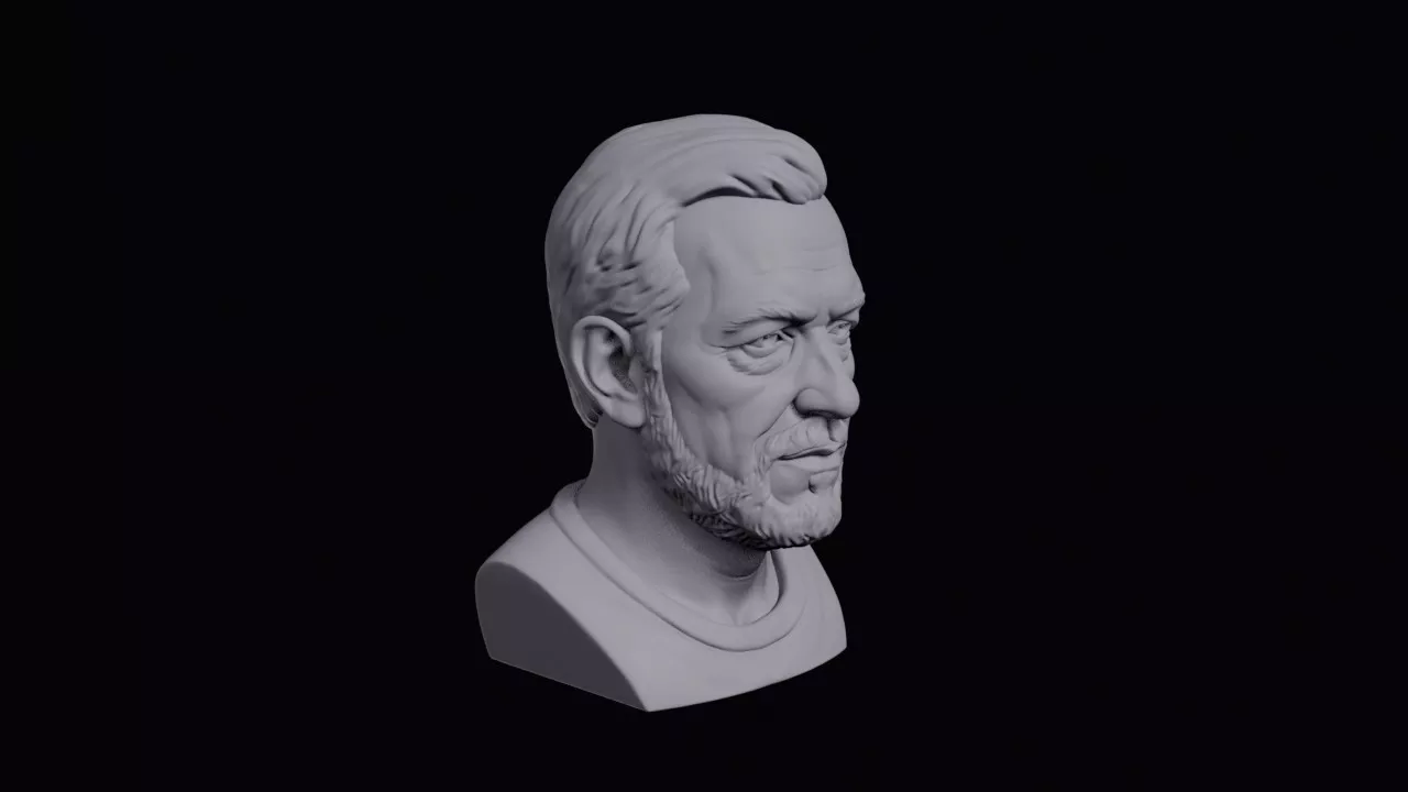 Face With Receding Lower Jaw Bust 3D print model