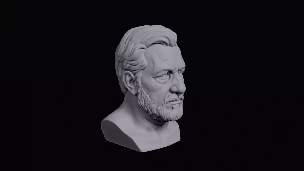Face With Bulbous Nose Bust 3D print model