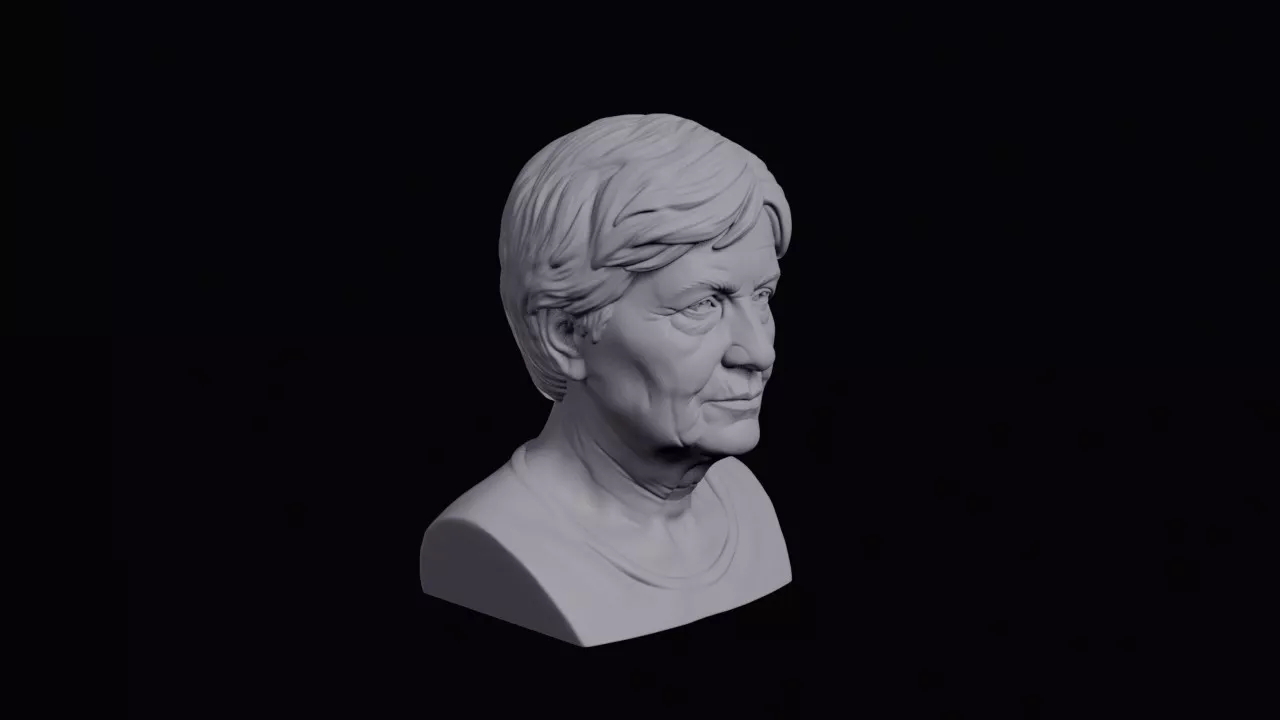 Elderly Serbian Woman With Square Jaw Bust 3D print model