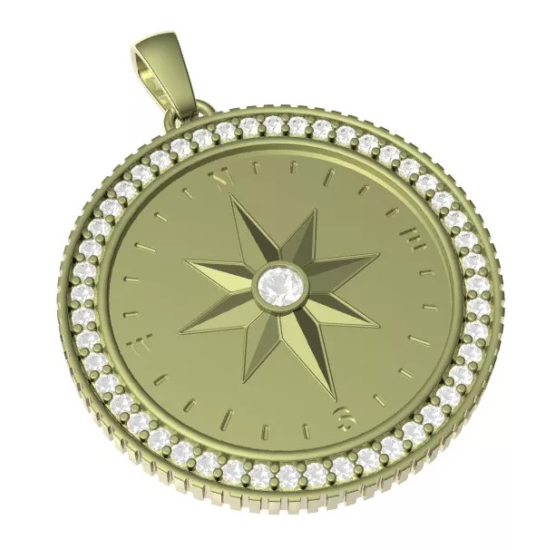 Compass pendant 3D print model