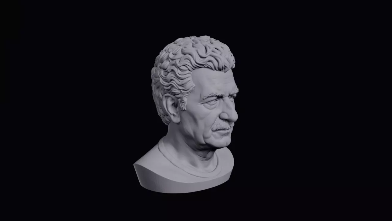 Cypriot Man With Dense Curls Bust 3D print model