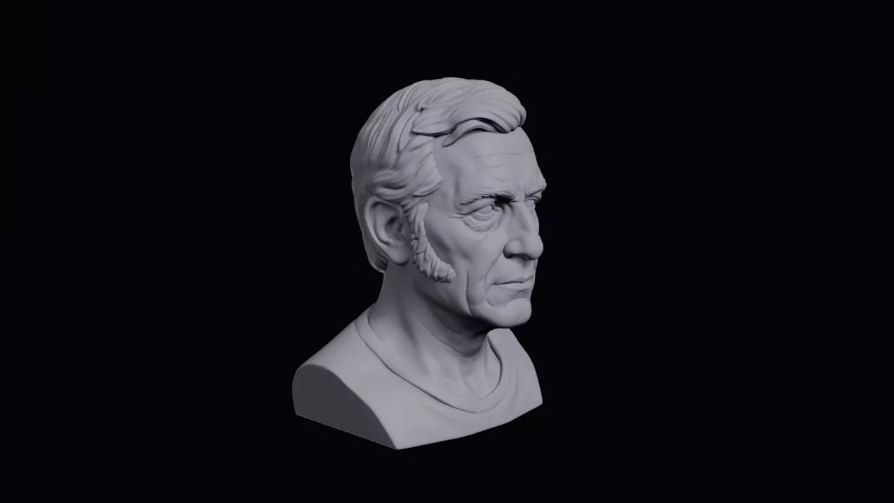 Chilean Man With Weathered Narrow Face Bust 3D print model