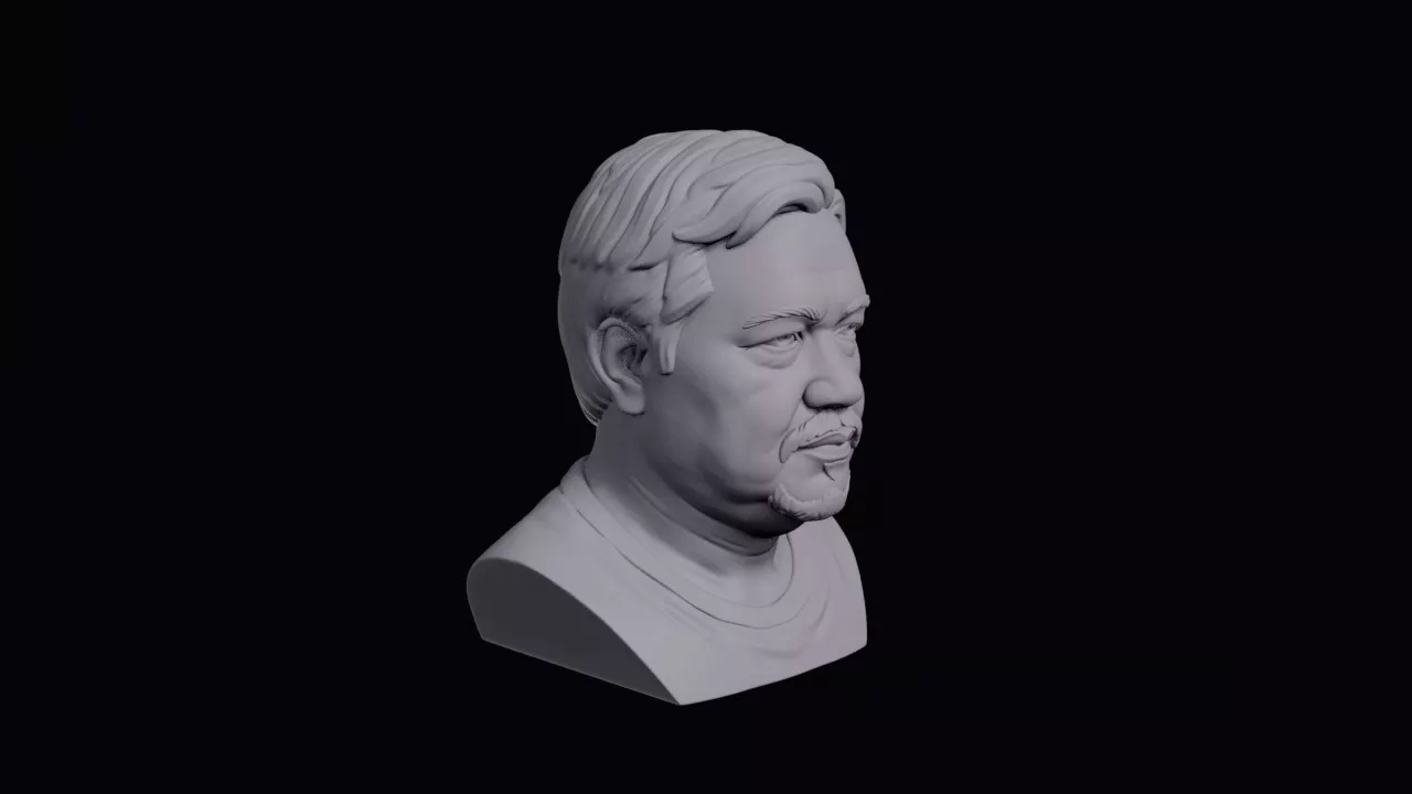 Bicolano Man With Heavy Jowls Bust 3D print model