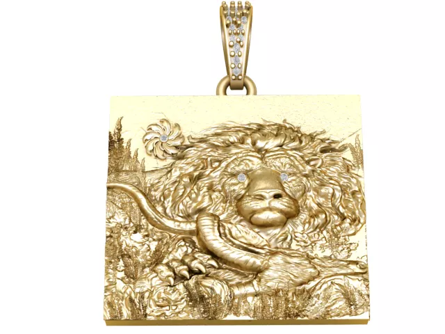 Elegant Golden Fish Pendant 3D print model