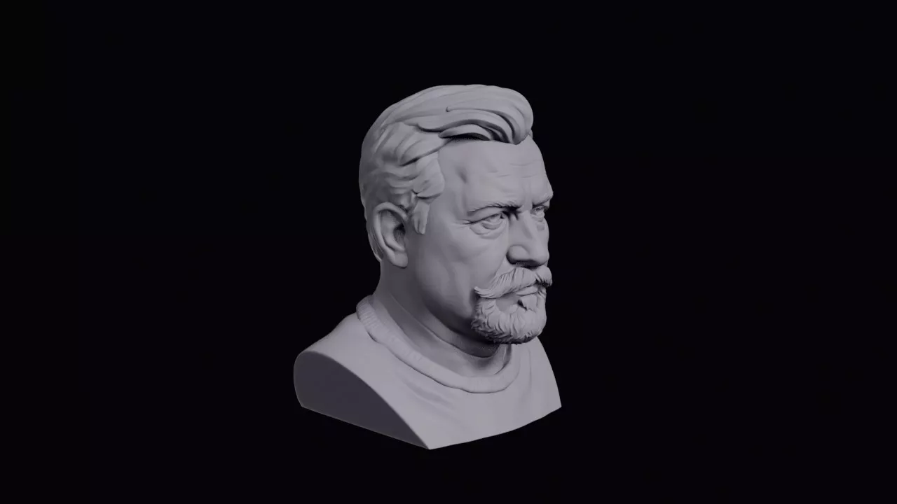Belarusian Man With Broad Face Bust 3D print model