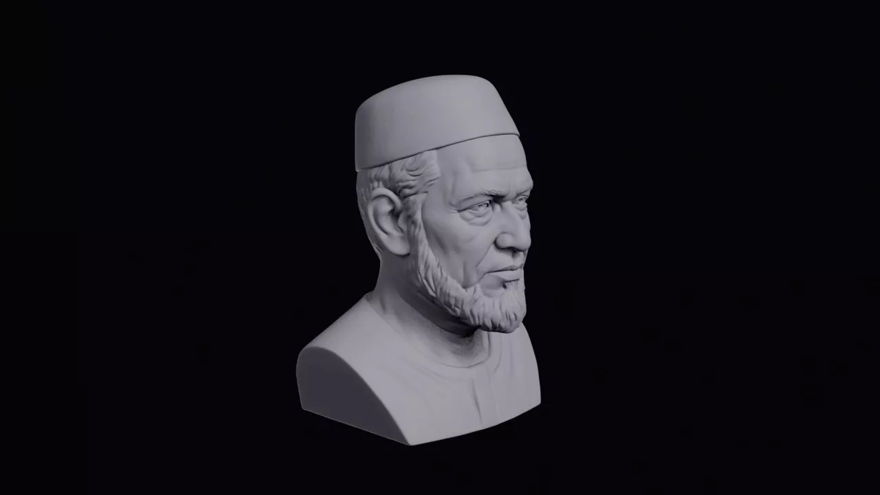 Bangladeshi Man With Trimmed Beard Bust 3D print model