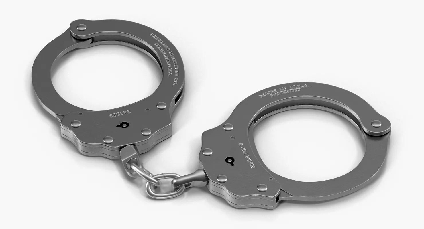 Short Chain Handcuffs 3D model
