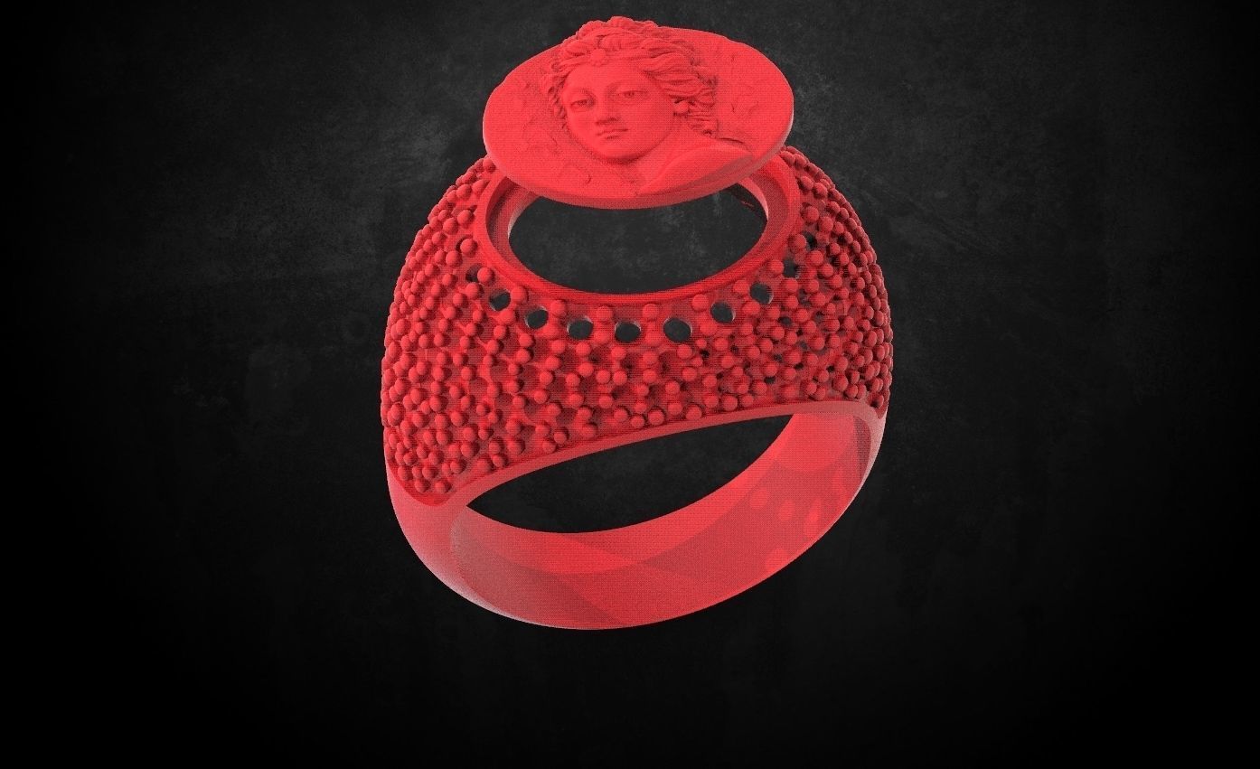 Ring with a madonna Many sizes 141 3D print model_7