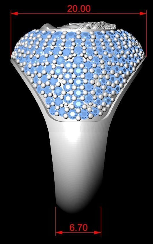 Ring with a madonna Many sizes 141 3D print model_10