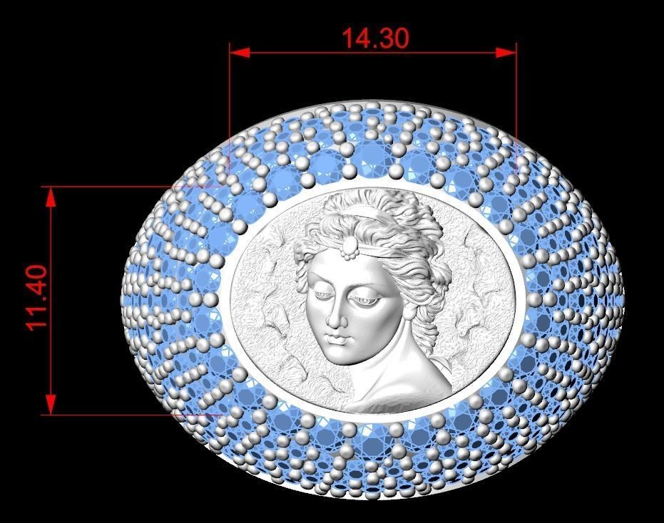 Ring with a madonna Many sizes 141 3D print model_12