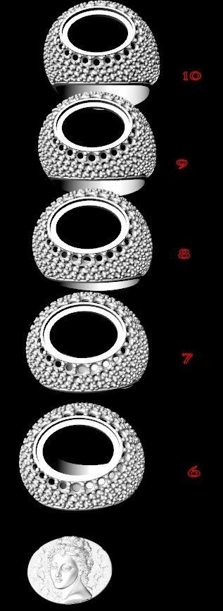 Ring with a madonna Many sizes 141 3D print model_5