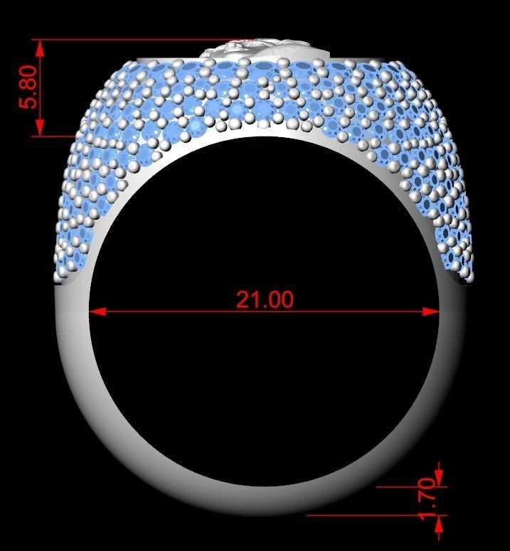 Ring with a madonna Many sizes 141 3D print model_11