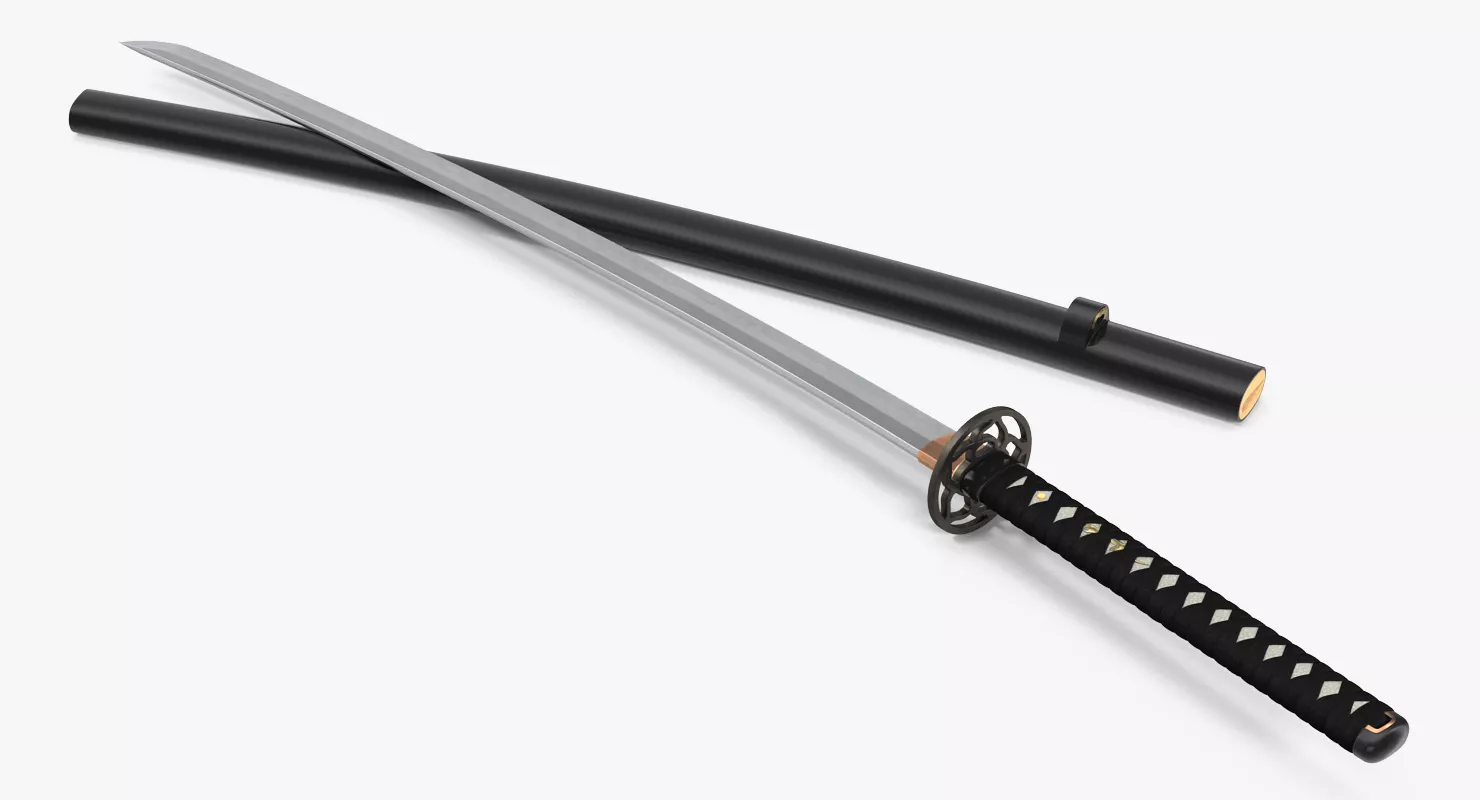 Japanese Katana Sword Set 3D model