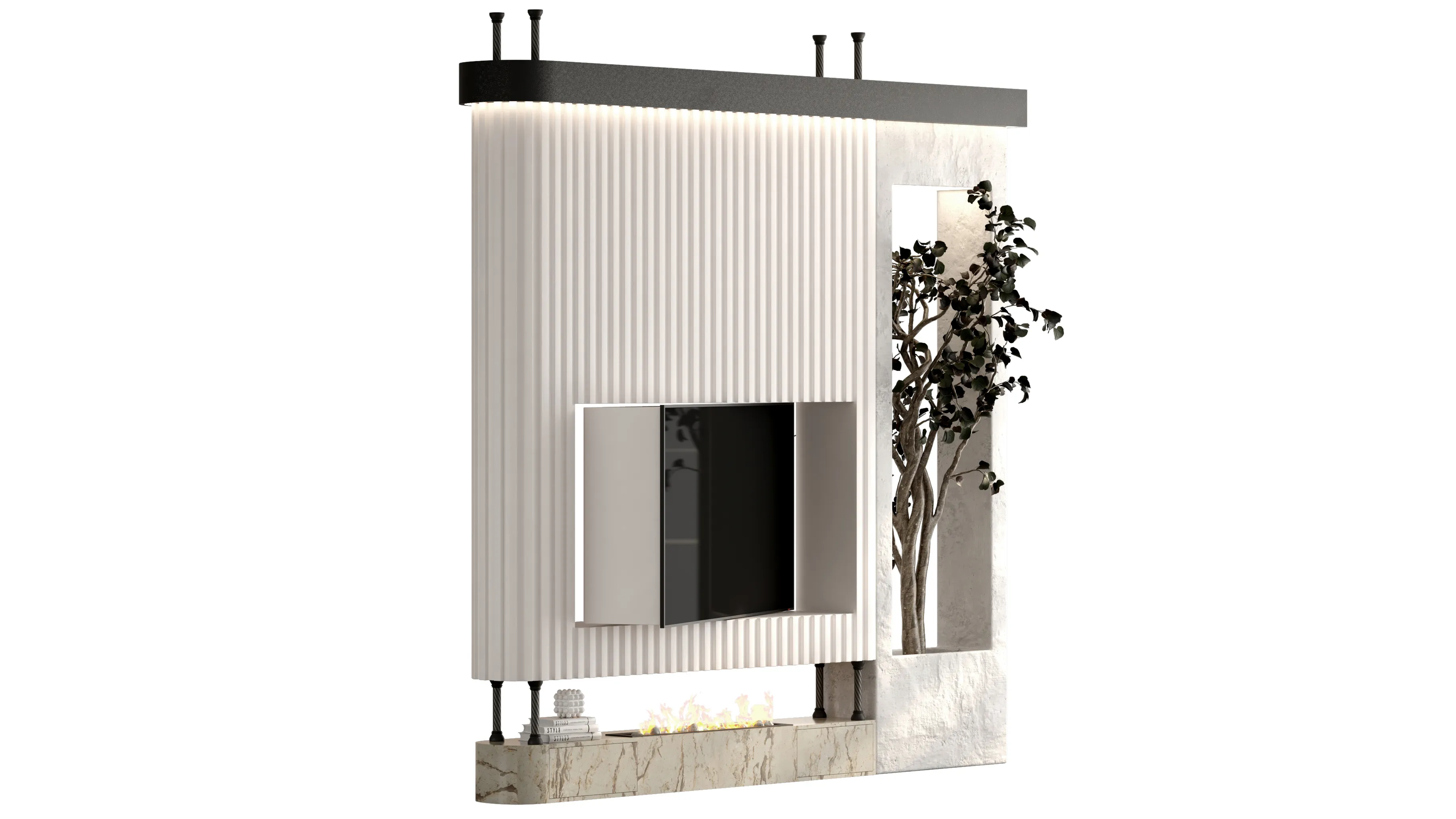 Rotating TV Wall 08 3D model