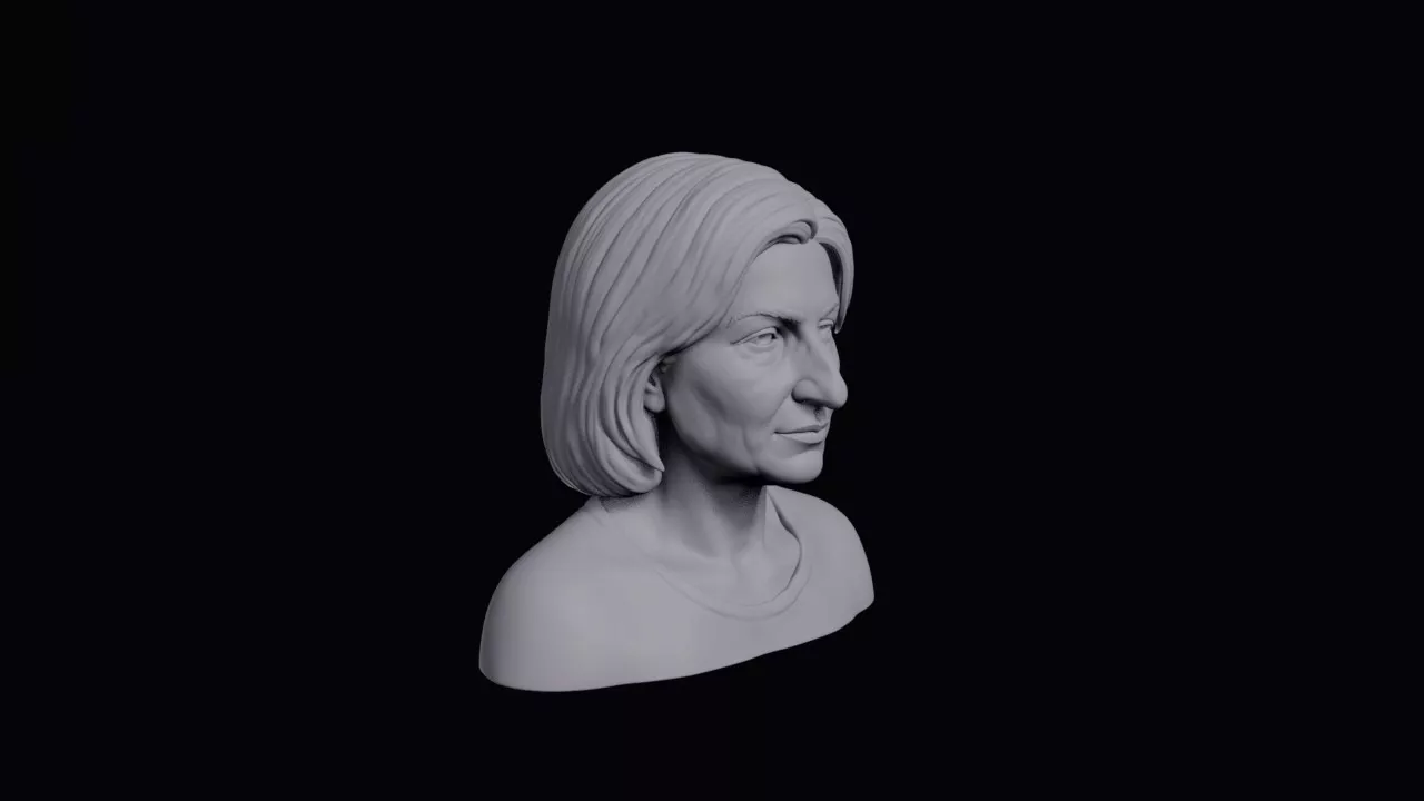 Armenian Woman With Thick Hair Bust 3D print model